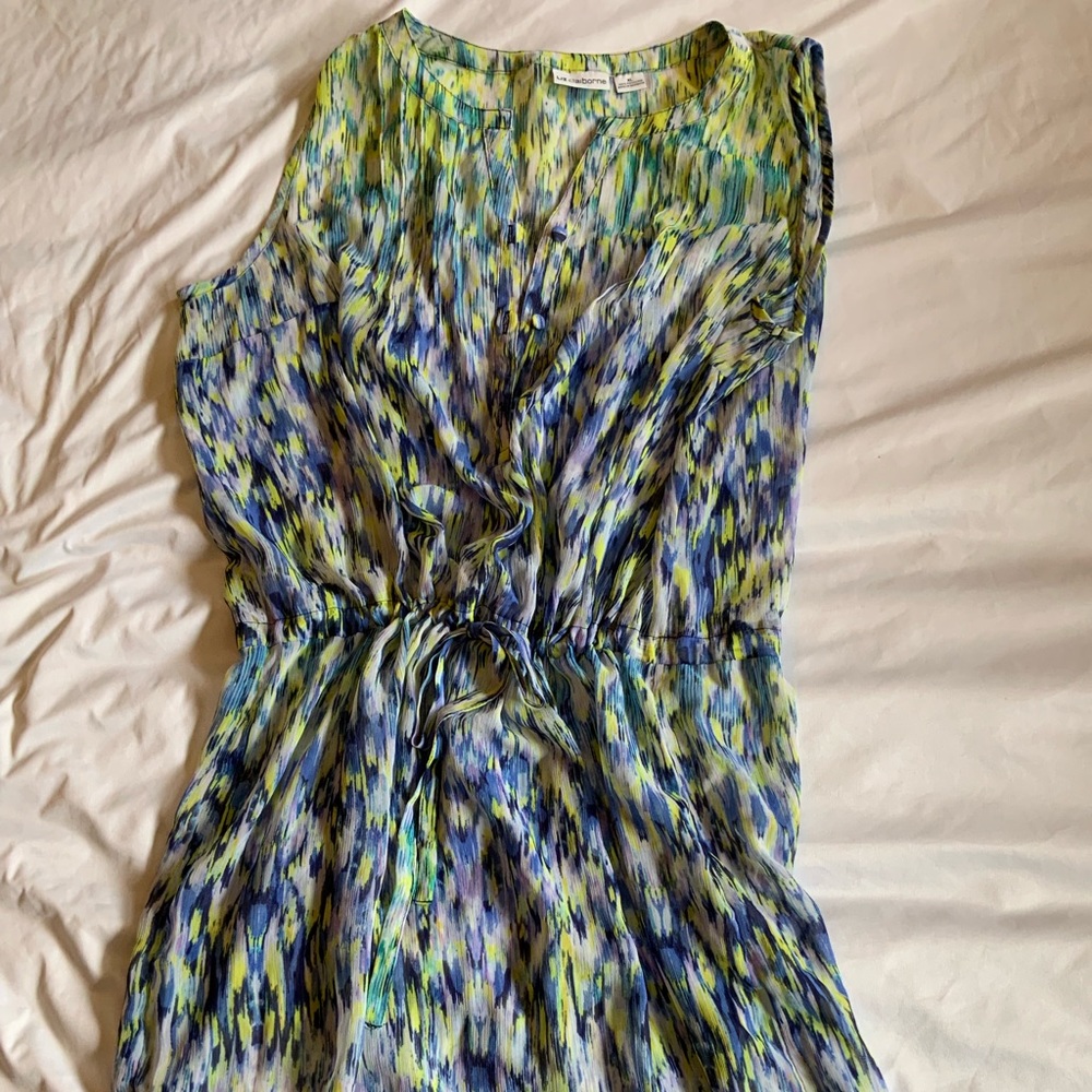 Green/blue swim coverup